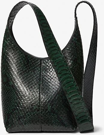 michael kors mock python purse|Dede Mini Python Embossed Leather Hobo Bag .